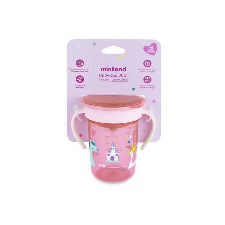Miniland Alimentación Vaso de aprendizaje Sippy Cup 360 Fantasy - Miniland 89649