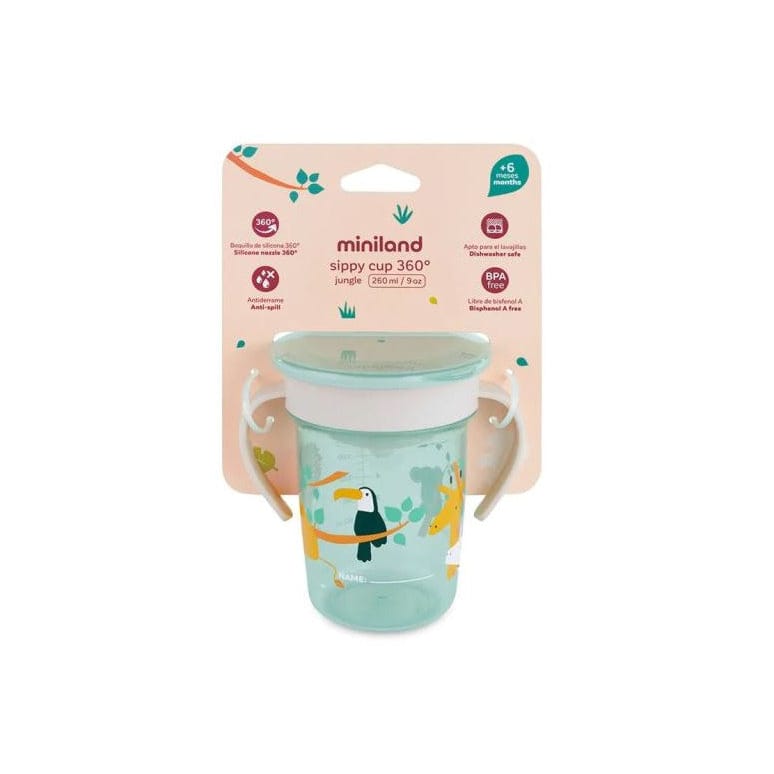 Miniland Alimentación Vaso de aprendizaje Sippy Cup 360 Jungle - Miniland 89637
