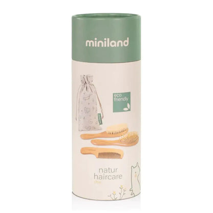 Miniland Cuidado Personal Set de peines de madera natur haircare chip - Miniland 89338