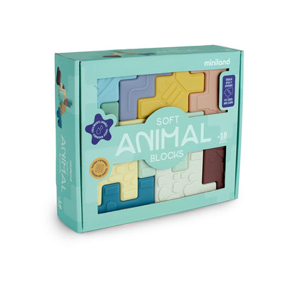 Miniland Puzzles y encajes Puzzle Soft animal blocks - Miniland 46020