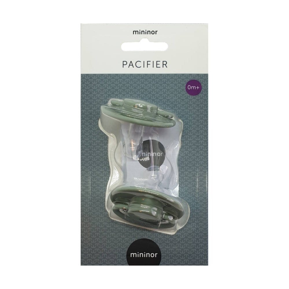 MININOR Chupete Chupetes redondos silicona verde 6M+ 2 unidades MN123