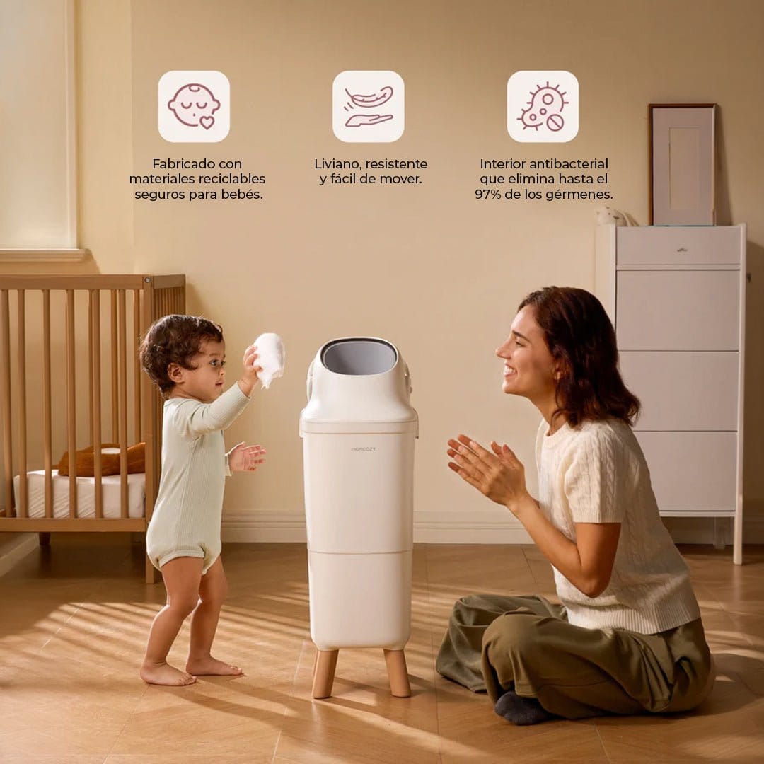 Momcozy Artículos para el baño Basurero Contenedor para pañales con Triple Sello - Momcozy MCDP001