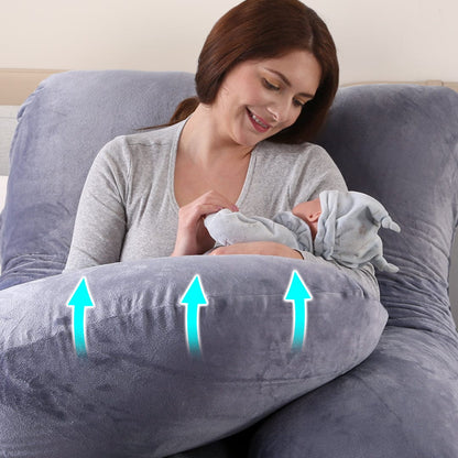 Momcozy Cojin de Lactancia Almohada de embarazo forma de U - Momcozy MCAEUZ02