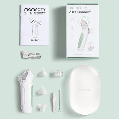 Momcozy Cuidado Personal Aspirador Nasal 2-1 con pulverizador y succión - Momcozy MCAN007