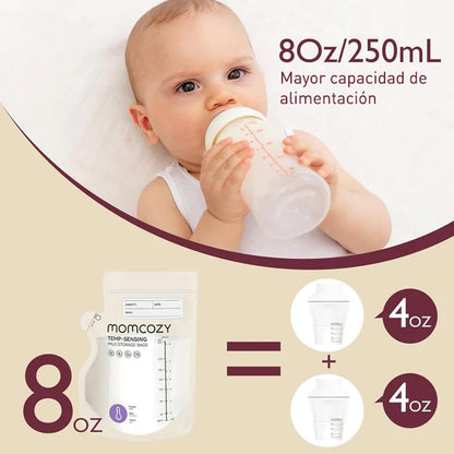 Momcozy Lactancia Materna Bolsas para almacenar leche materna con Boquilla 60un - Momcozy MCMSBS60