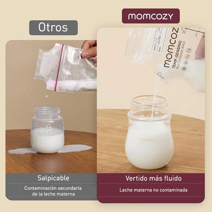 Momcozy Lactancia Materna Bolsas para almacenar leche materna con Boquilla 60un - Momcozy MCMSBS60