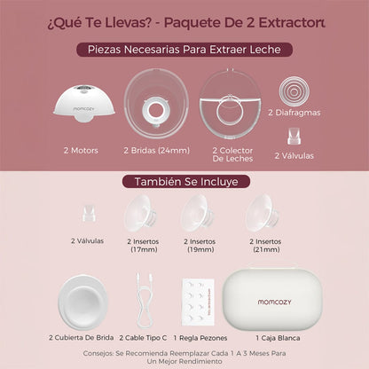 Momcozy Lactancia Materna Extractor de leche materna Doble M5 Smart - Momcozy MCM5SDR