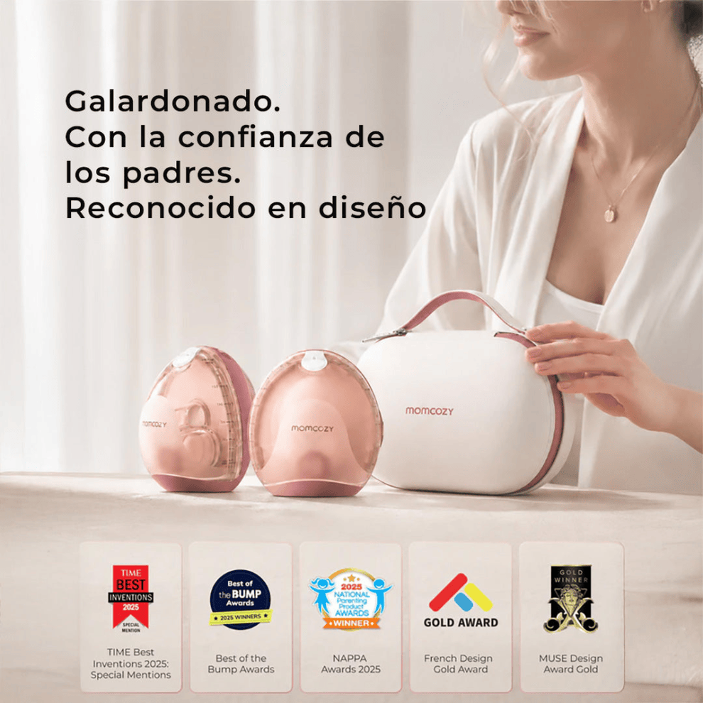 Momcozy Lactancia Materna Pack Extractor de leche Air 1 Ultra Slim y Bolsas de lactancia 50 u - Momcozy