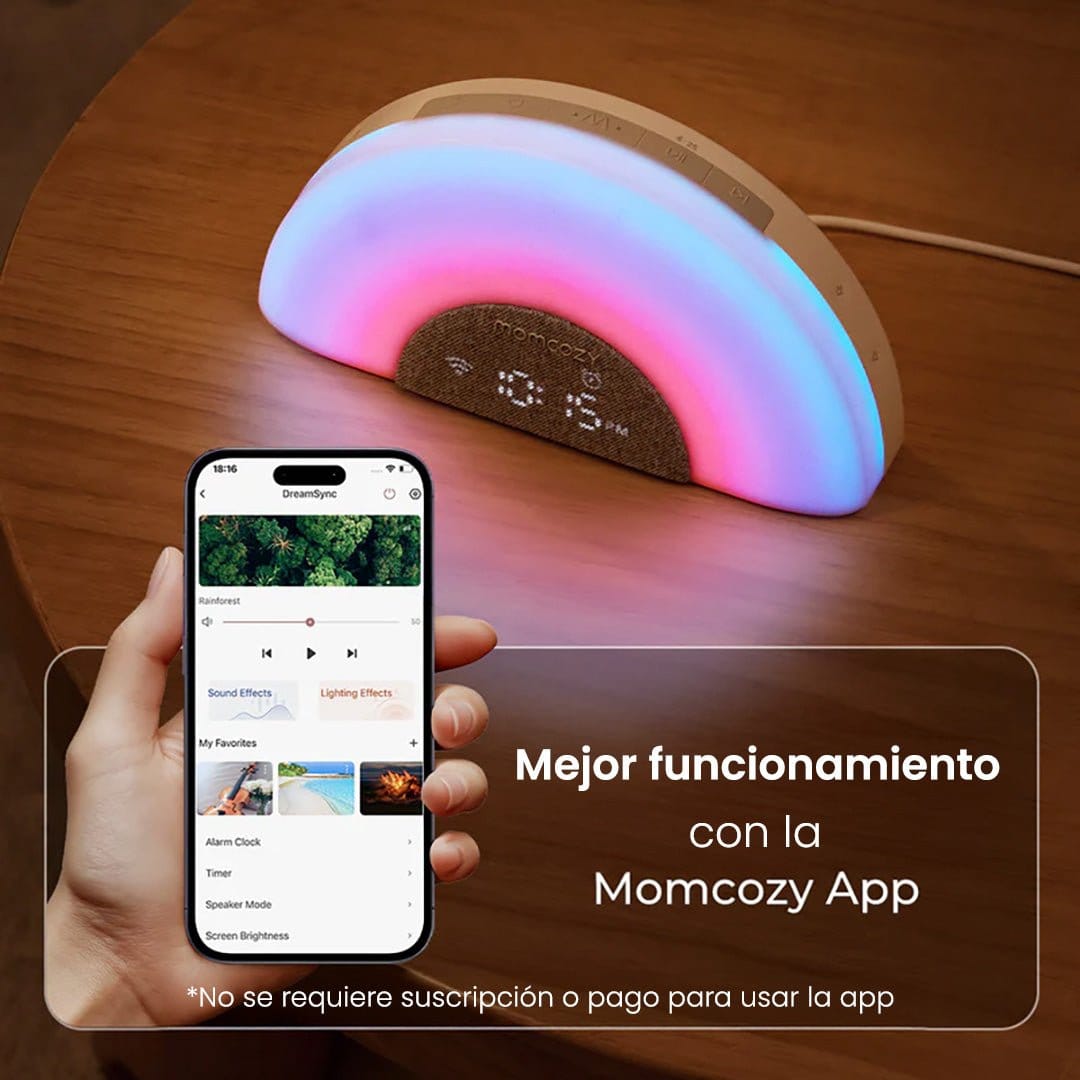 Momcozy Maquina de Ruido Blanco Maquina Ruido Blanco Arcoíris - Momcozy MCWRAINBO