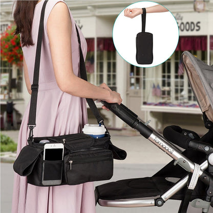 Momcozy Mochila Maternal Organizador para coche de paseo con portavasos - Momcozy MCSTRO1BLK