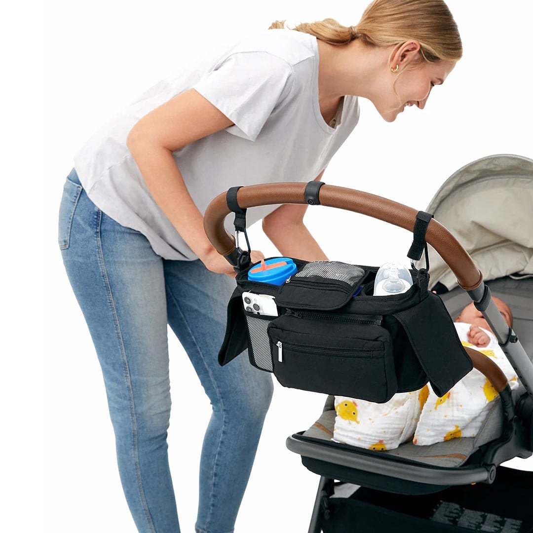 Momcozy Mochila Maternal Organizador para coche de paseo con portavasos - Momcozy MCSTRO1BLK