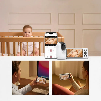 Momcozy Monitor / Cámara para bebé Cámara Adicional para Monitor de Bebé 1080P con Pantalla de 5.5"- Momcozy MCBM04CAD