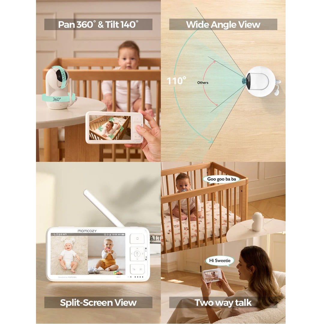 Momcozy Monitor / Cámara para bebé Monitor de bebé 1080p Full HD BM03 - Momcozy MCBM03UK