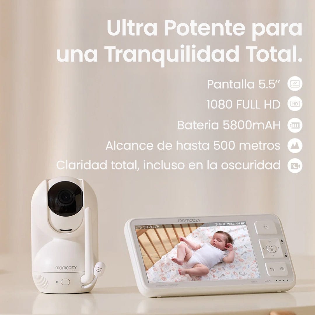 Momcozy Monitor / Cámara para bebé Monitor de bebé 1080p Full HD BM03 - Momcozy MCBM03UK