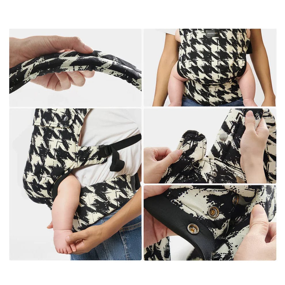 Momcozy Portabebés 3 en 1  Pata de Gallo Algodón - Momcozy MCPBPGALL