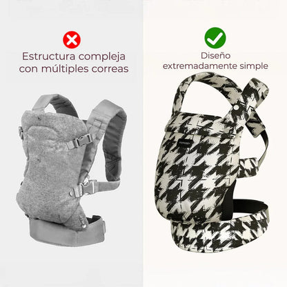 Momcozy Portabebés 3 en 1  Pata de Gallo Algodón - Momcozy MCPBPGALL