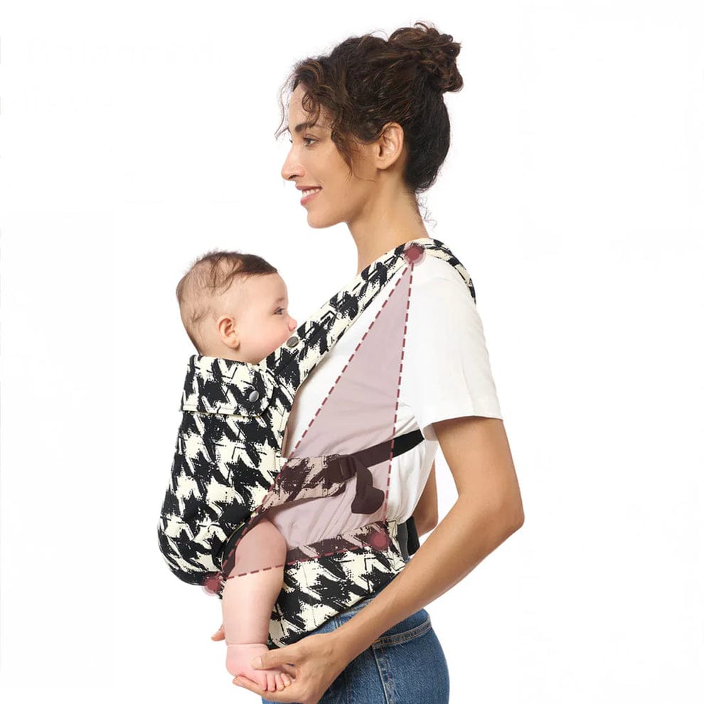 Momcozy Portabebés 3 en 1  Pata de Gallo Algodón - Momcozy MCPBPGALL