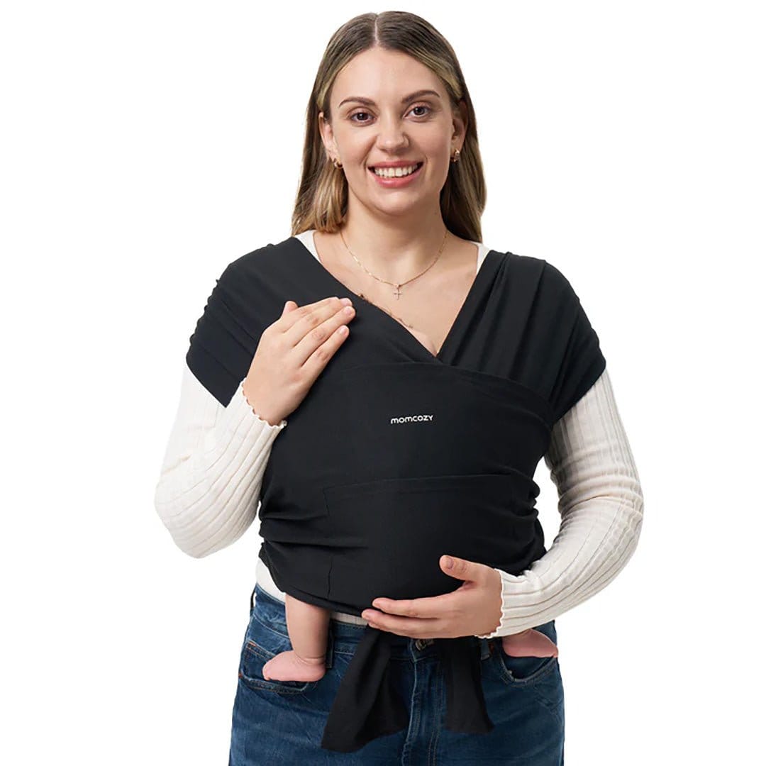 Momcozy portabebes Portabebé Fular Black - Momcozy MCPBFBLK