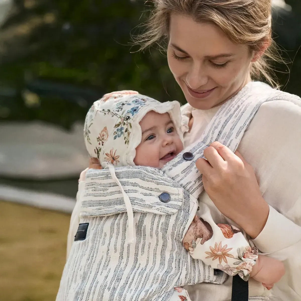 Momcozy portabebes Portabebé Lino Natural - Momcozy MCPBLINON
