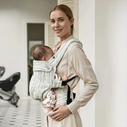 Momcozy portabebes Portabebé Lino Natural - Momcozy MCPBLINON