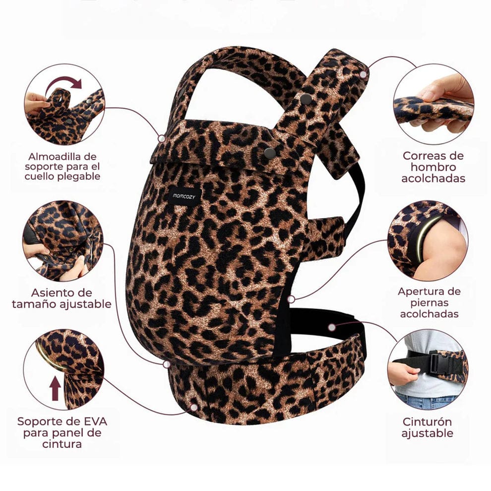 Momcozy portabebes Portabebés 3 en 1 Leopardo - Momcozy MCPBLEOP