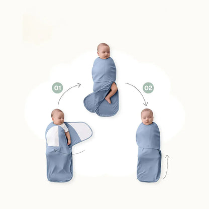 Momcozy Sacos de Dormir Manta de Arrullo Easy Swaddle 0-3 Meses Blue/Green | Momcozy MCSJ019B