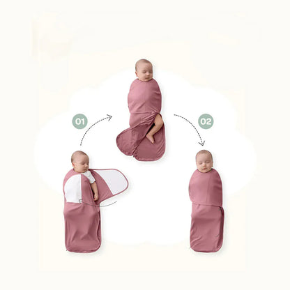 Momcozy Sacos de Dormir Manta de Arrullo Easy Swaddle 0-3 Meses Pink/White | Momcozy MCSJ019P