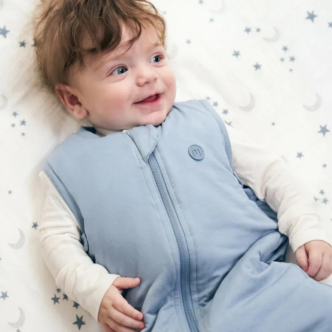 Momcozy Sacos de Dormir Saco de Dormir Bebé 1.5 TOG Talla M 6-12 Meses BLUE  | Momcozy MCSB011BM