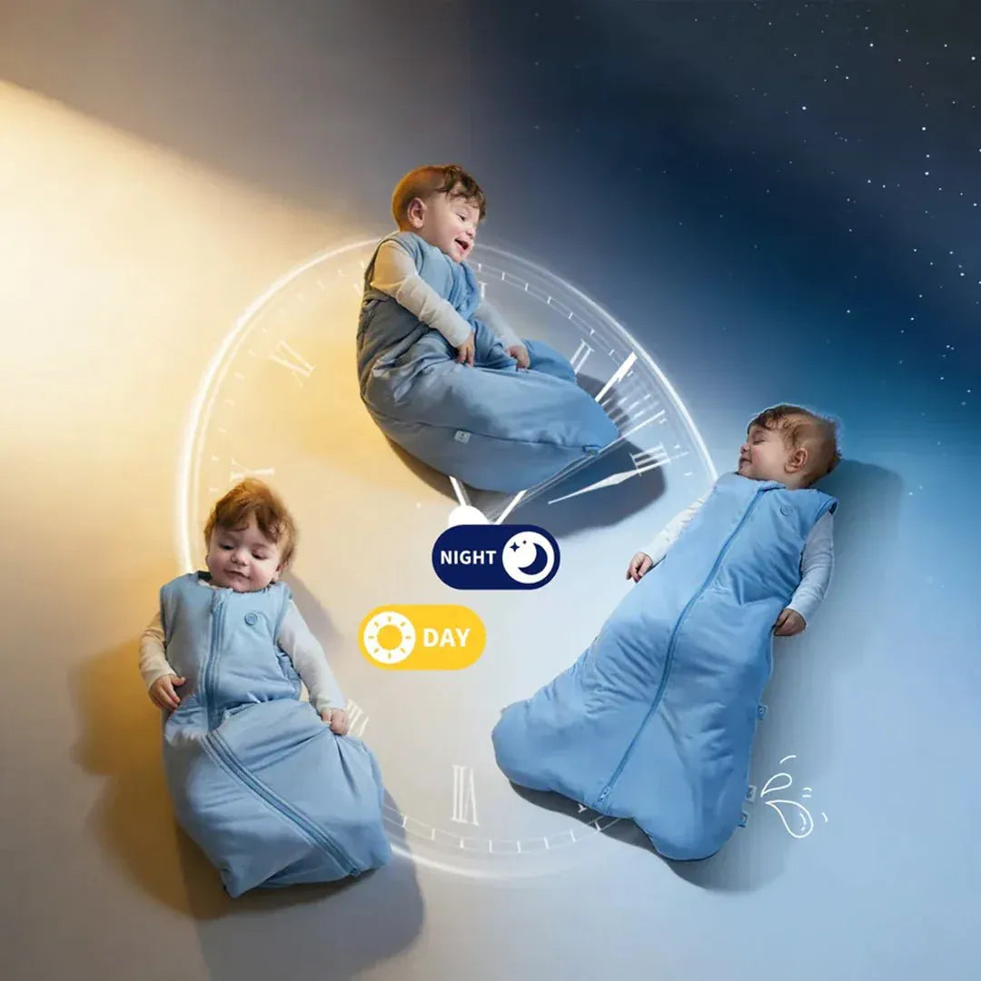Momcozy Sacos de Dormir Saco de Dormir Bebé 1.5 TOG Talla M 6-12 Meses BLUE  | Momcozy MCSB011BM