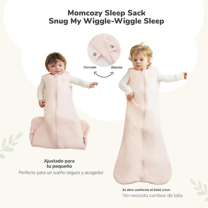 Momcozy Sacos de Dormir Saco de Dormir Bebé 1.5 TOG Talla M 6-12 Meses PINK | Momcozy MCSB011PM