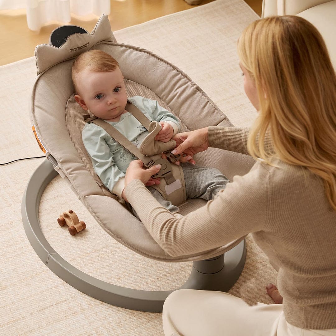 Momcozy Sillas Mecedoras Mecedora Eléctrica 2 en 1 Columpio Convertible para Bebé - Momcozy MCCAW03