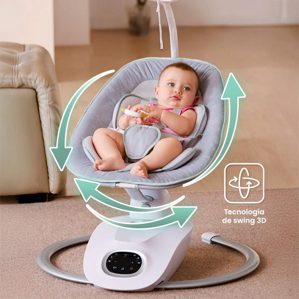 Momcozy Sillas Mecedoras Silla mecedora y Columpio eléctrico 3D Coco Sway - Momcozy MCCS3D10NB