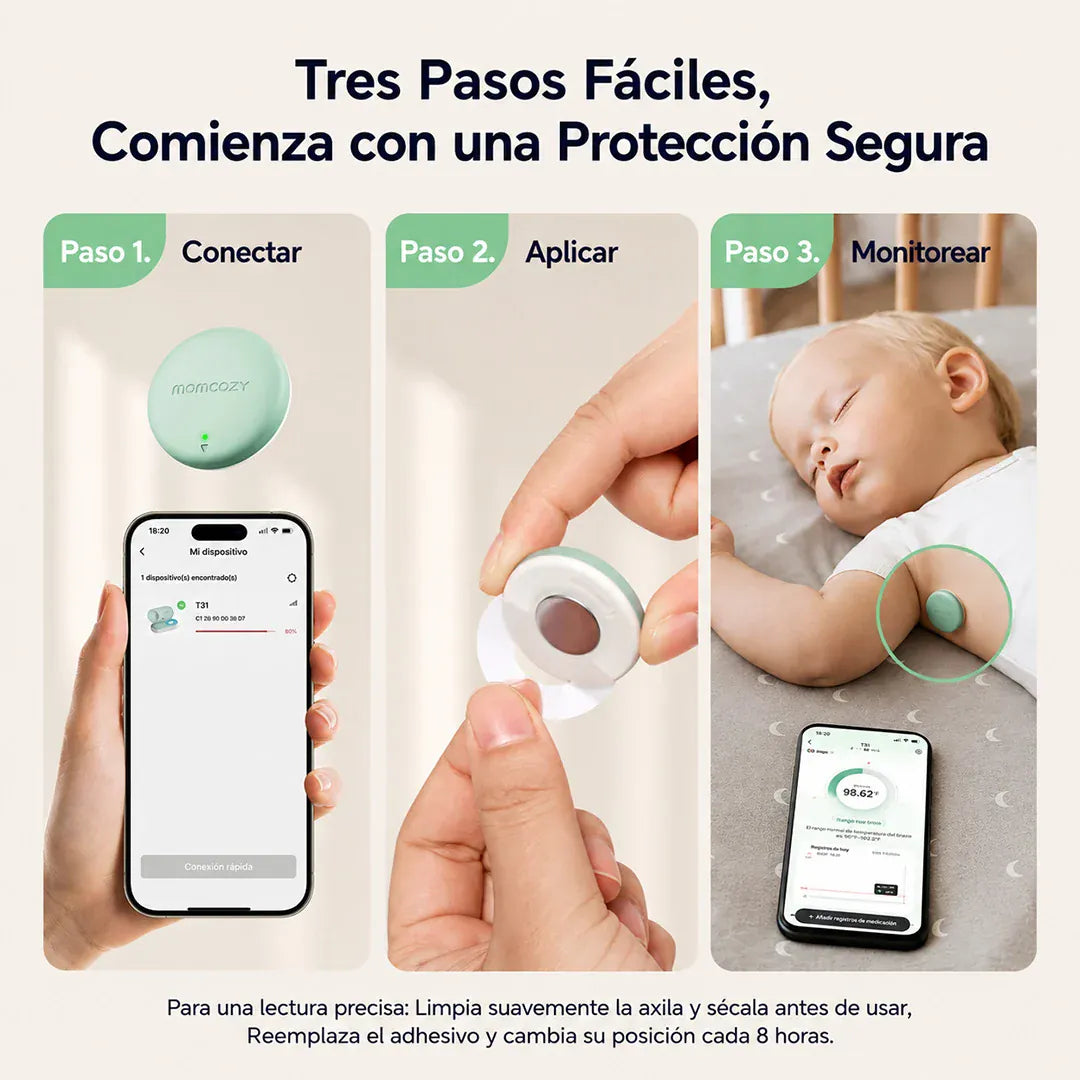 Momcozy Termometro Termómetro Continuo para Bebé - Momcozy MCTH003