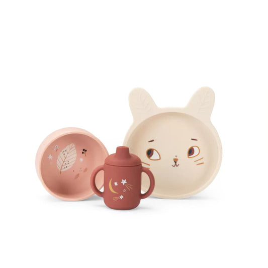 Moulin Roty Alimentación Set Vajilla silicona Après la pluie - Moulin Roty 715231