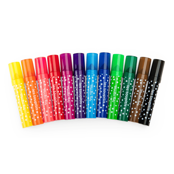 Moulin Roty Arte / Manualidades Marcadores gruesos punta cónica 12 uds - Moulin Roty 679607