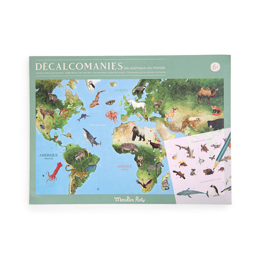 MOULIN ROTY Arte y Manualidades Mapamundi de Calcomani­as Tout autour du monde 719185