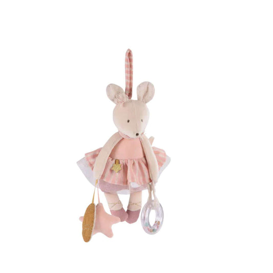 Moulin Roty Juguetes de actividades para bebés Peluche de actividades Ratoncita para colgar - Moulin Roty 667080