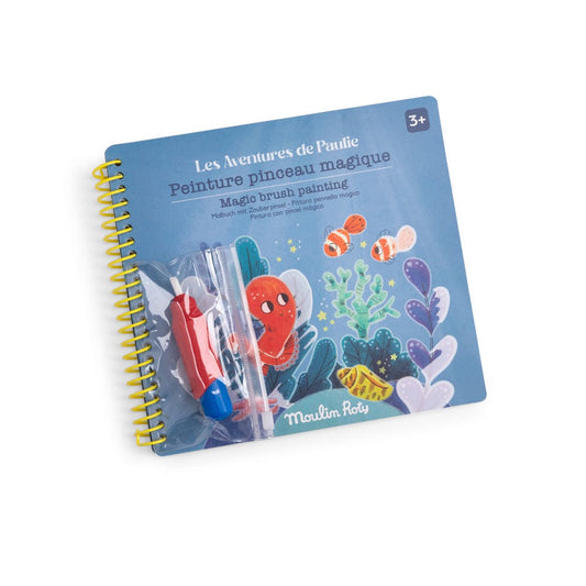 MOULIN ROTY Libros para pintar Pintura con pincel mágico Les Aventures de Paulie - Moulin Roty 676600