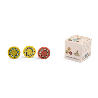 MOULIN ROTY Linterna de Historias Caja con 3 Discos Para Linterna de Historias Trois Petits Lapins - Moulin Roty 678364