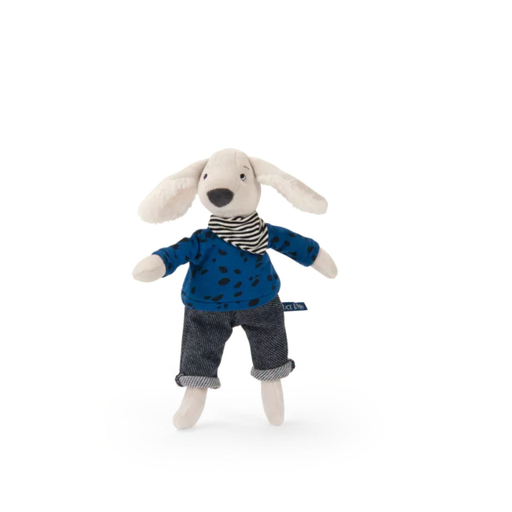 Moulin Roty Peluches Muñeco perro Pilou azul / Puce & Pilou - Moulin Roty 684009