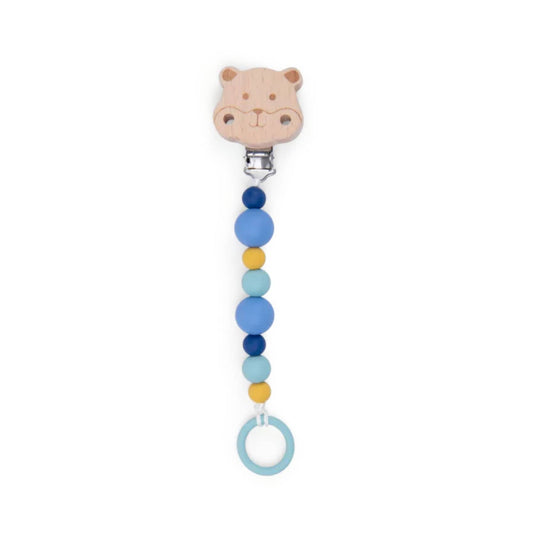 Moulin Roty Portachupete Porta chupete madera/silicona Hamster Puce & Pilou - Moulin Roty 684052