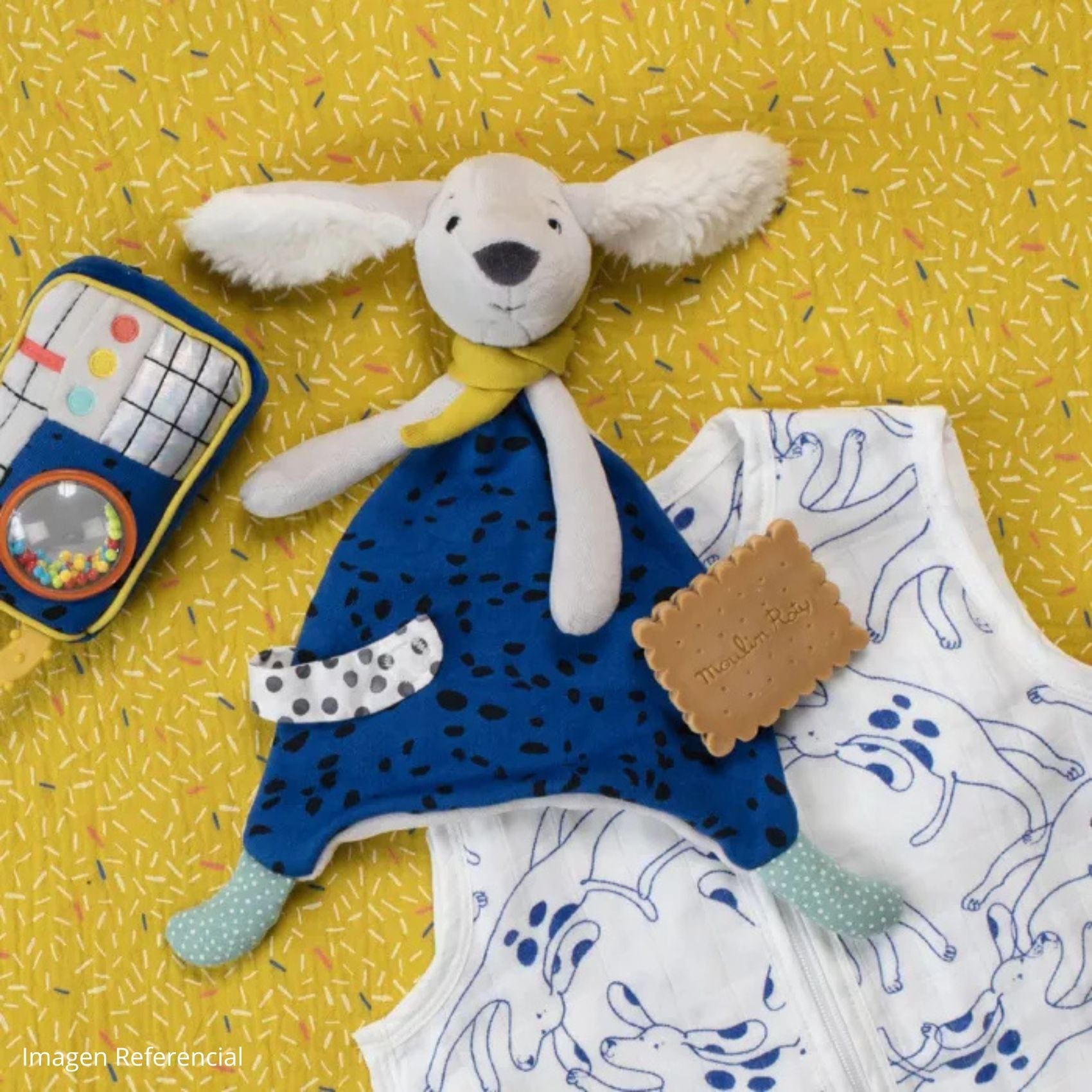 Moulin Roty Tuto Tuto Doudou Pilou azul / Puce & Pilou - Moulin Roty 684006
