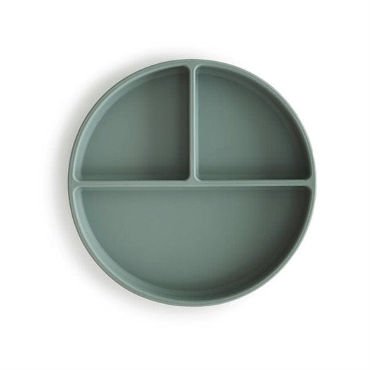 Mushie Alimentación Bowl de silicona con compartimientos y succión cambridge blue- Mushie MU2320031