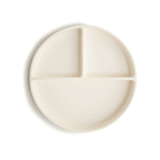 Mushie Alimentación Plato de silicona con succión Ivory - Mushie MU2320094