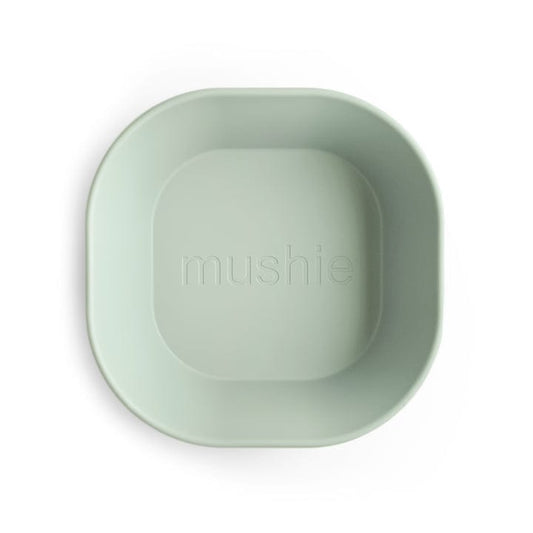 Mushie Alimentación Set Bolw cuadrado Sage - Mushie MU2314163