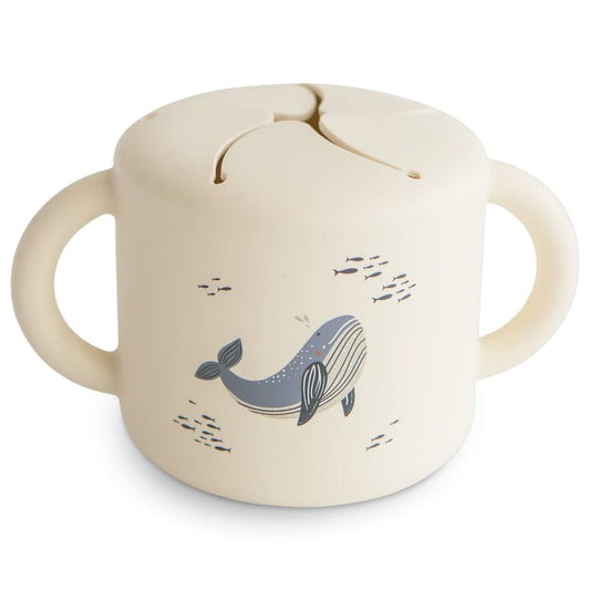 Mushie Alimentación Taza de snack Ballena - Mushie MU101740