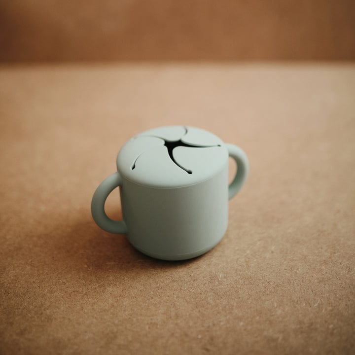 Mushie Alimentación Taza de snack Cambridge Blue - Mushie MU2340031