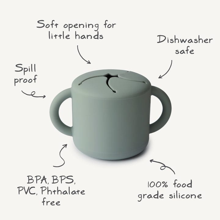 Mushie Alimentación Taza de snack Cambridge Blue - Mushie MU2340031