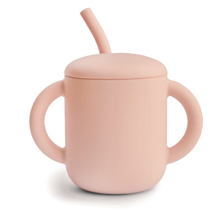 Mushie Alimentación Vaso de entrenamiento con bombilla Blush - Mushie MU2470019