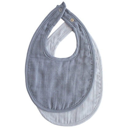 Mushie Baberos Pack de 2 baberos de muselina Tradewinds/Baby Blue - Mushie MU101253